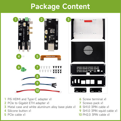Waveshare Multi-functional All-in-one Mini-Computer Kit for Raspberry Pi 5