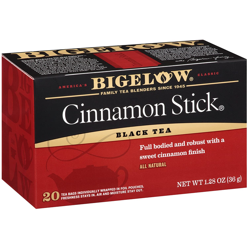 Bigelow Cinnamon Stick Black Tea, Caffeinated, 20 Count Pack