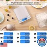 Digital Gram Scale 1000g/0.01g, Scale for Food Ounces and Grams, Upgrade USB Charging Kitchen Scale Digital Weight for Cooking, Baking, Tare Function, 9 Units, 2 Tray