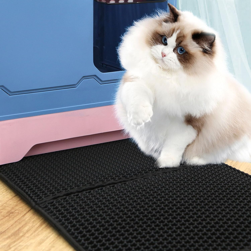 Litter Trap Mat with Activated Carbon Pad, Litter cher Mat, 15" X 24" Honeycomb