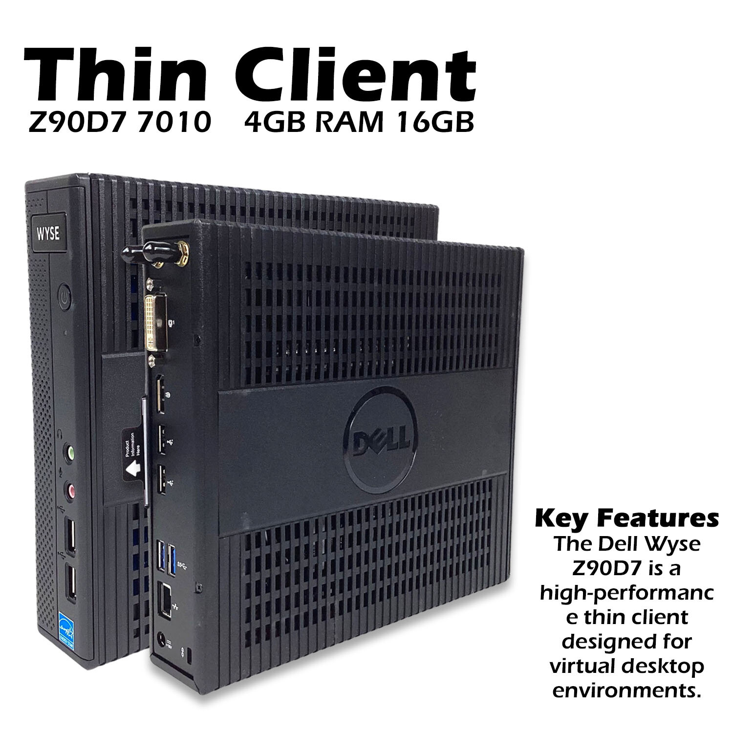 Dell Wyse 7010 Thin Client AMD G-T56N 1.65GHz 4GB RAM 16GB Dell Wyse 7010 Thin Client AMD G-T56N 1.65GHz 4GB RAM 16GB