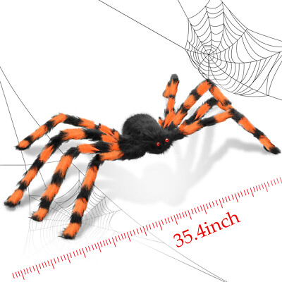 Giant Halloween Spider Web Set W/ 2 small Spider Outdoor Garden Yard Scary Decor