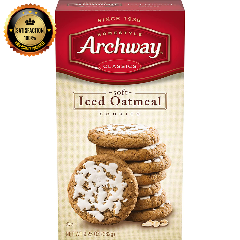 Archway Cookies, Soft Iced Oatmeal Cookies, 9.25 Oz (Pack of 9)