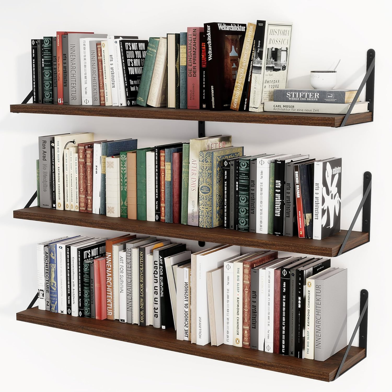 Floating Shelves Set of 3, 36 inch Floating Book Shelves for Bedroom, Living Roo