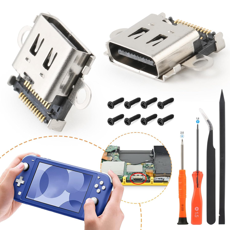 Nintendo Switch Lite 本体+充電器 2 Pack Replacement for Nintendo Switch Lite Charging Port Switch