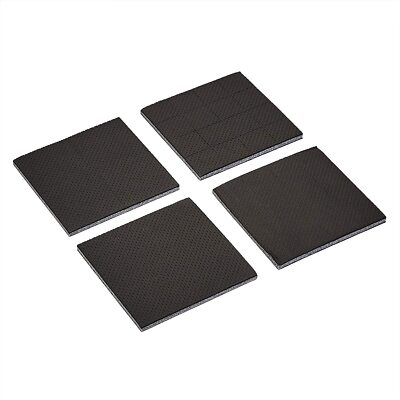 Amazon Basics Anti Slip Furniture Rubber Pads 4'' Square 4 pack Black New