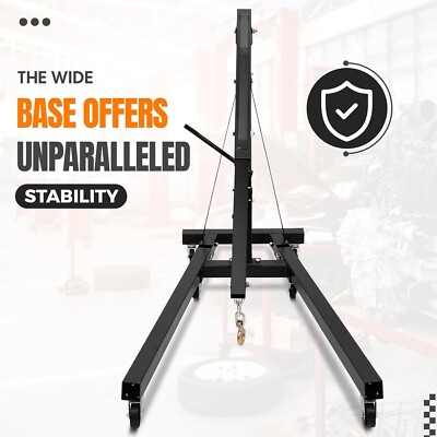 4400lbs Folding Engine Hoist, Cherry Picker, Crane Lifter, Heavy Duty Steel