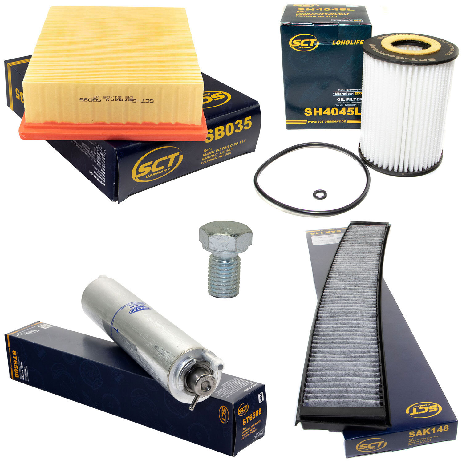 Kit filtre fioul-air intérieur + vis pour BMW Série 3 330i 320 Ci 325i 