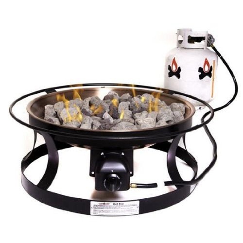 Large 23'' Round Steel Fire Pit Bowl - Garden Patio Heater & BBQ Grill For Outdoor Camping