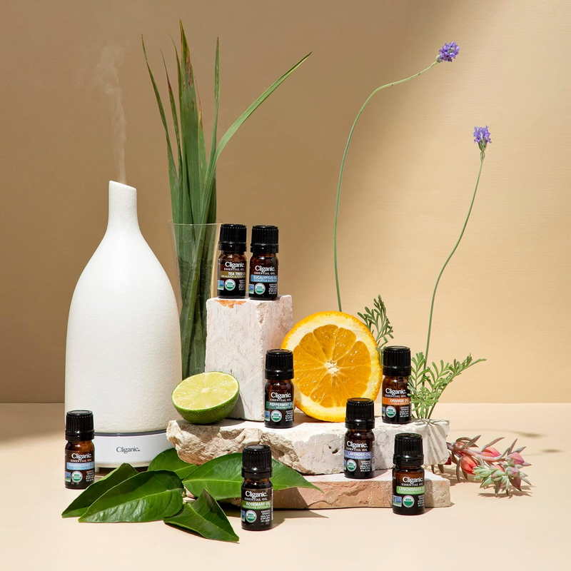 Organic Aromatherapy Essential Oils Gift Set, 100% Pure - 0.16Fl Oz.