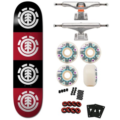 Professional Skateboard Complete Element 7.75'' + Independent Trucks Triclops Wh