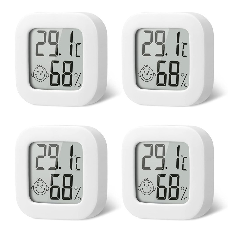 ThermomÃ¨Tre HygromÃ¨Tre Mini 4x IntÃ©Rieur Digital TempÃ©Rature HumiditÃ© Maison