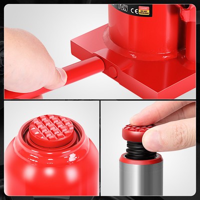 10 Ton(22046.2lb) Auto Car Repair Manual Handle Hydraulic Welded Bottle Jack Red