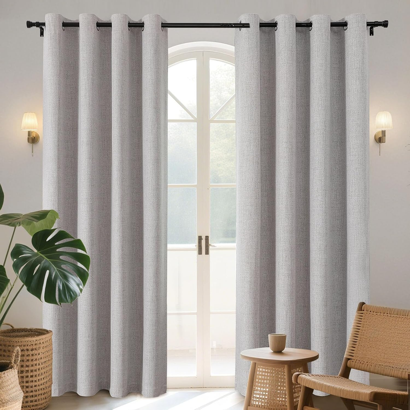 Blackout Curtains 84 Inches Long 2 Panels Burg, Room Darkening Curtains for Bedr