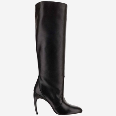 Pre-owned Stuart Weitzman Luxecurve 100mm Boots In Black