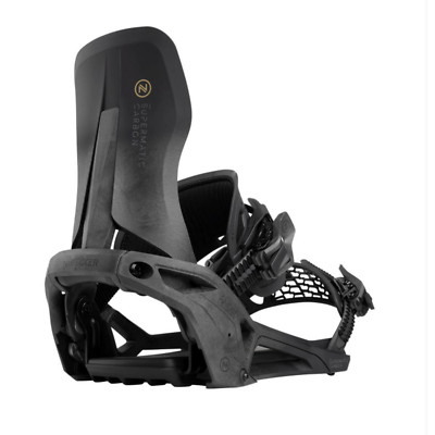 Nidecker Carbon Supermatic Black Snowboard Fast Bindings New M L XL