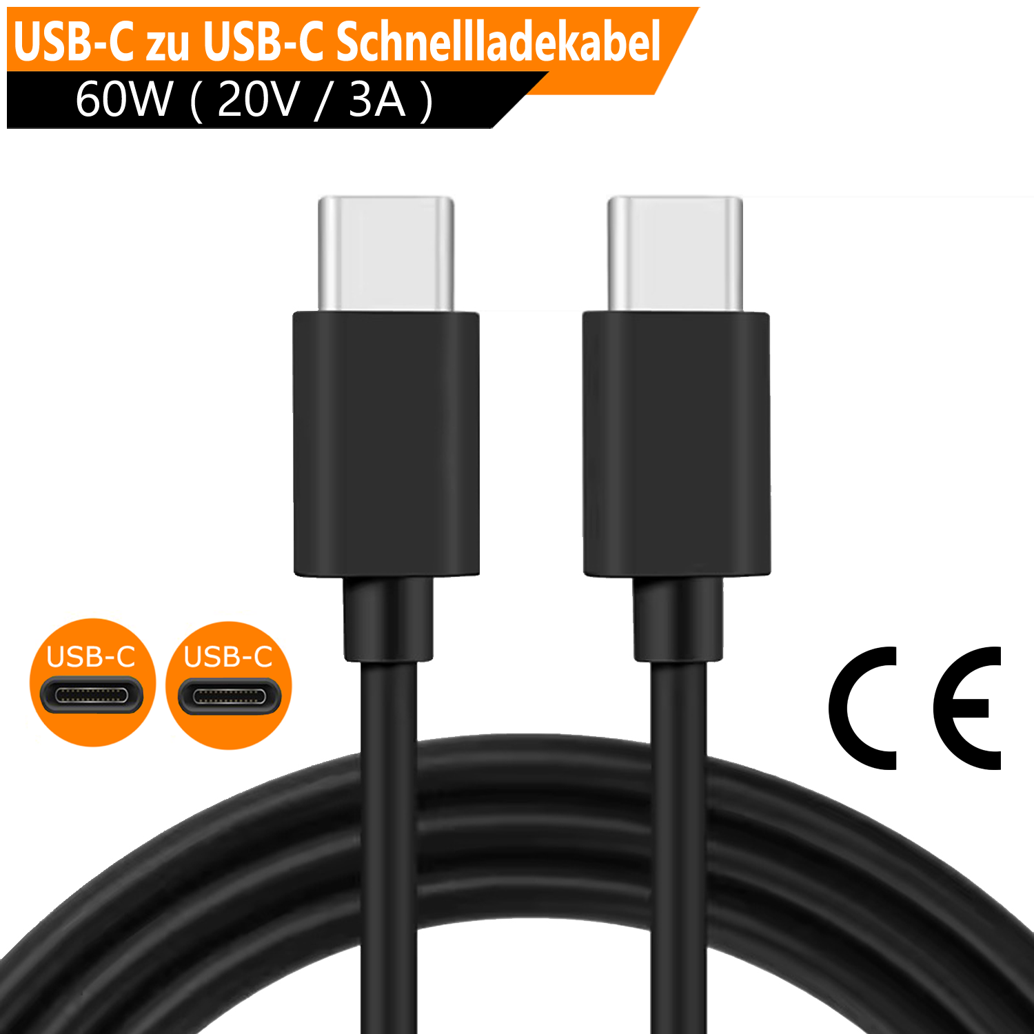 USB-C zu USB C schnell Lade Kabel für iPhone 17 Samsung Ladekabel Datenkabel SW
