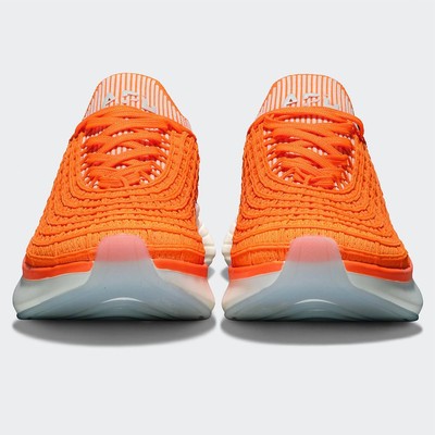 Pre-owned Apl Athletic Propulsion Labs Apl Women's Techloom Zipline Running Shoes In Molten/pristine/ribbed - Size 7