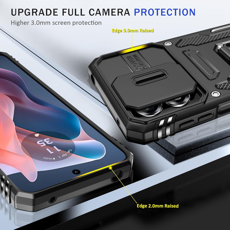 for Motorola Moto G Play 4G 2024 Case with Screen Protector+Slide Camera Cover M