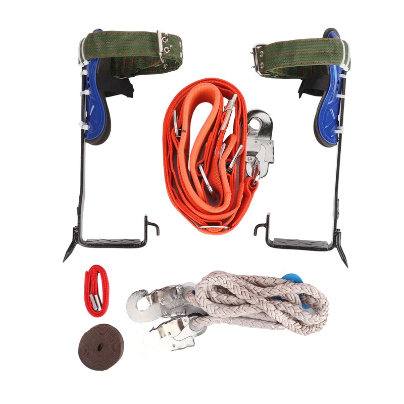 TreeUp Baumpflege Starterset Hobby Klettergurt Steigeisen mit Sicherungsseil