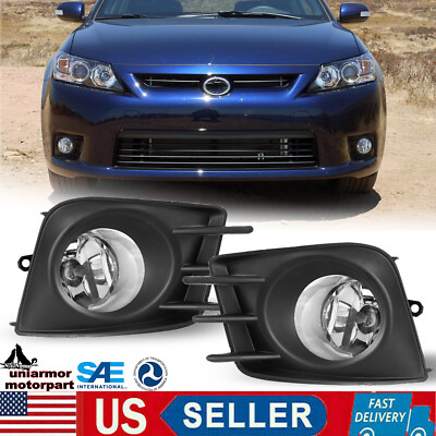 Fit 11-13 Scion TC Front Bumper Fog Lights Lamp Clear H11 Bulbs Wiring+Switch