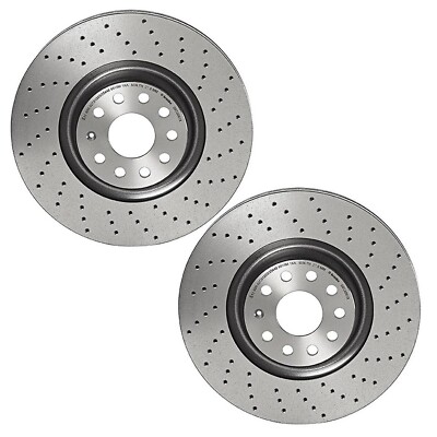Brembo Xtra Pair Set of 2 Front PVT 340mm Disc Brake Rotors for Audi Volkswagen