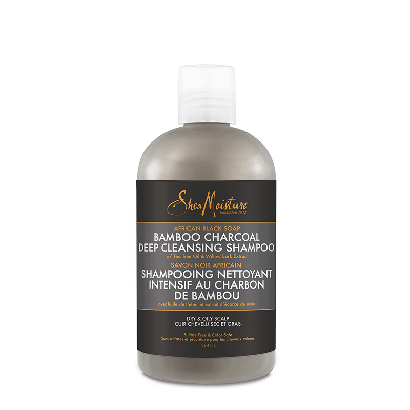 Shea Moisture African Black Soap Bamboo Charcoal Deep Cleansing Shampoo