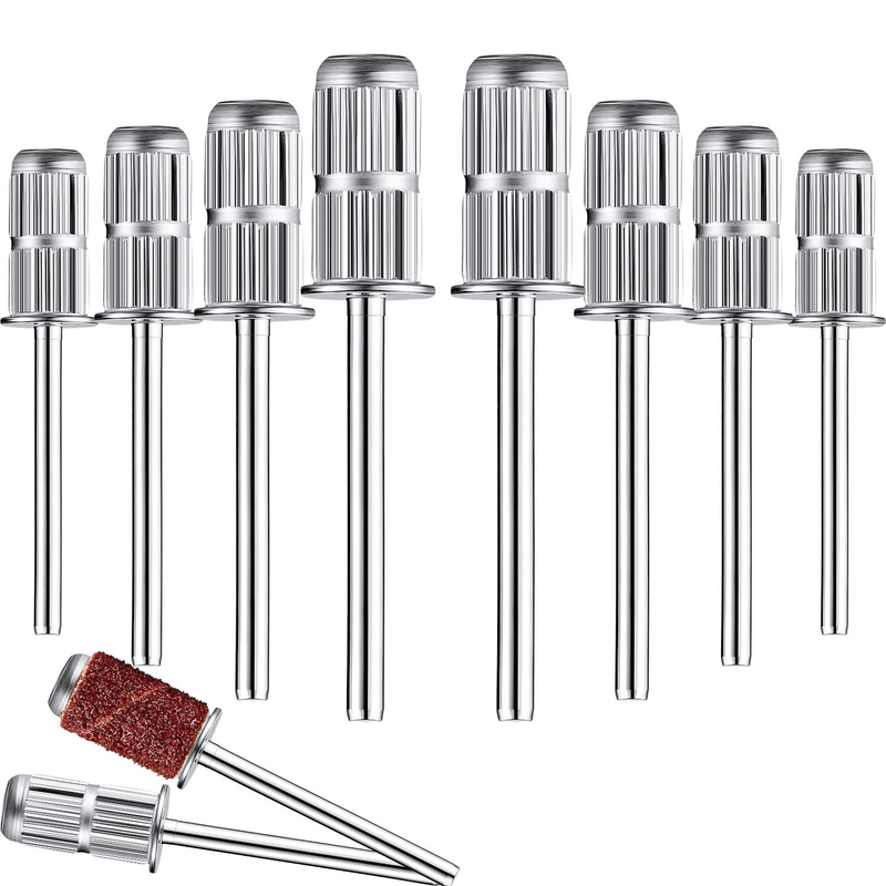 20 Pieces Mandrel Nail Drill Bits Sanding Bands for Nail Drill Shaft 3/32 Inch R