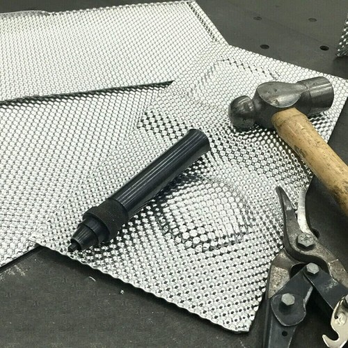 Embossed Aluminium 12'' x 20'' Fit Car Exhaust Heat Shield Set  1800F Continuous