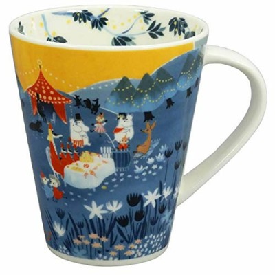 MOOMIN Ruonto mug large party made in Japan MM3203-35 Blue 500ml