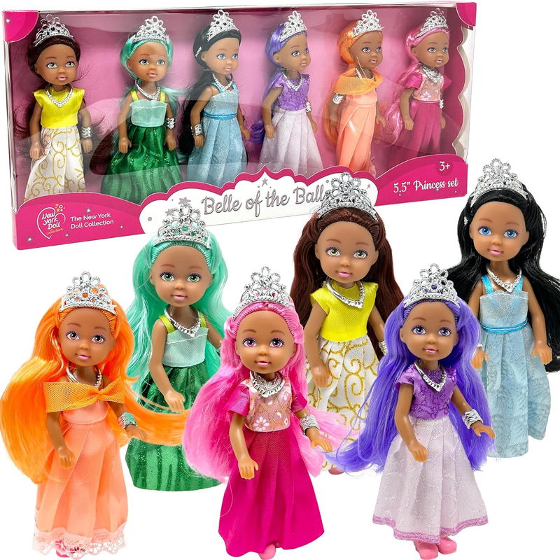 Set With Mini Princess Dolls For Girls &ndash; Princess Toy Doll