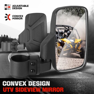 Универсальные Боковые зеркала заднего вида UTV с выпуклым стеклянным каркасом для крепления на перекладине