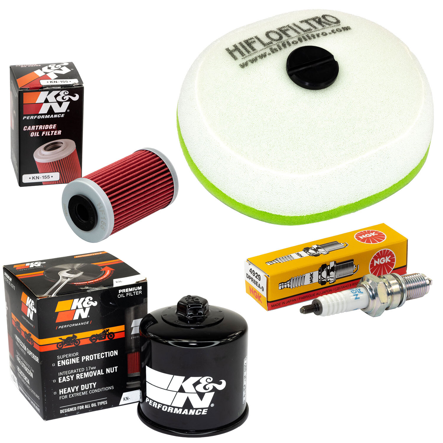 Set Luftfilter für KTM Adventure 640 R LC4 98-02 Wartung 2 X Ölfilter Zündkerze