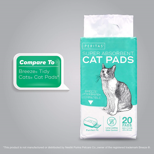 Peritas Cat Pads for Breeze Tidy Litter System, Original, 20 Count