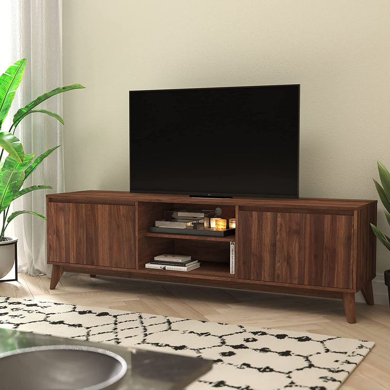 For 65+ Inch Tv's - Walnut Laminate Finish