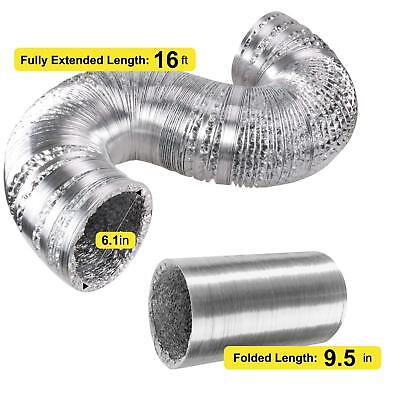 iPower 4''-14'' inch Flexible Aluminum Air Ducting Dry Ventilation Hose for HVAC