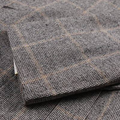 Pre-owned D'avenza Heather Gray Layered Check Soft Wool-cashmere Sport Coat 40r (eu 50)