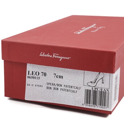 Pre-owned Ferragamo Salvatore  'leo 70' Ombre Effect Patent Leather Pumps 8.5 B $650 In Pink