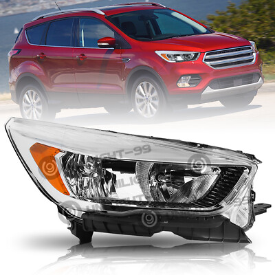 For 2017-2019 Ford Escape Halogen (w/o LED) Headlight Lamp RH Passenger Side