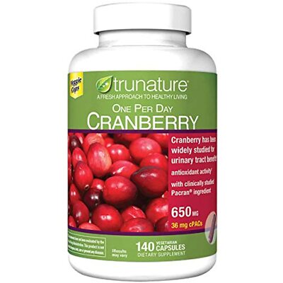 trunature Expect More Cranberry 650 mg., 140 Vegetarian Capsules