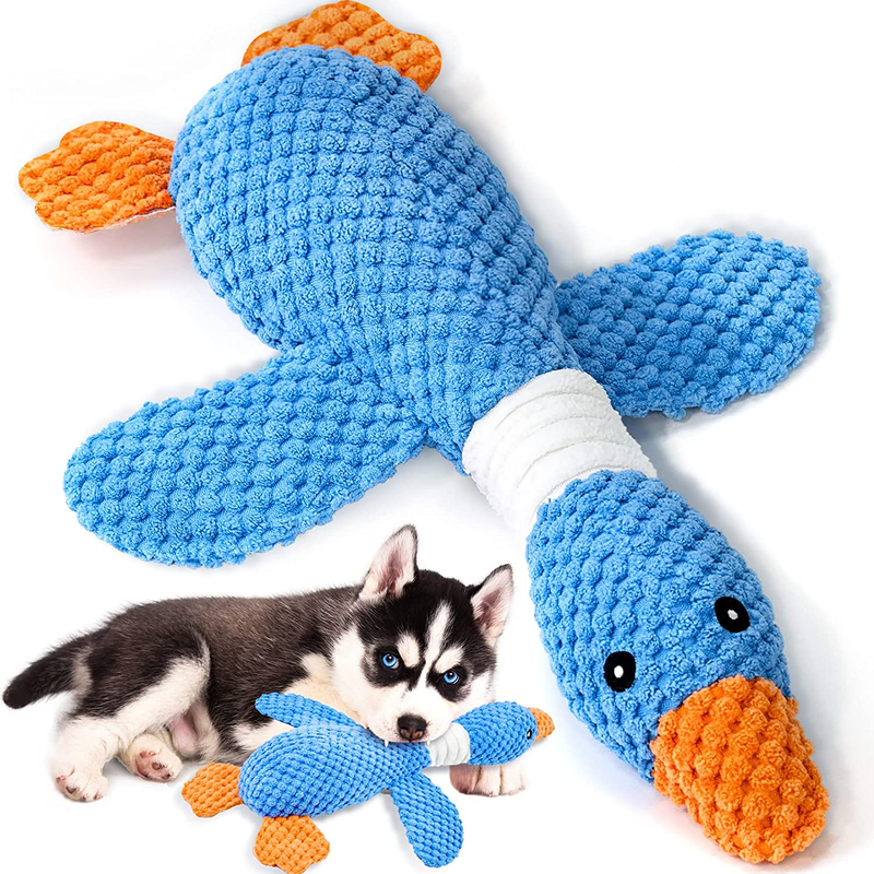 Vitscan Upgraded Goose Indestructible Dog Toys for Aggressive Chewers Small Medi