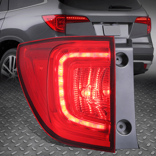 [LED DRL] Для 16-18 Honda Pilot Задний наружный Задний фонарь с левой стороны водителя, Стоп-сигнал