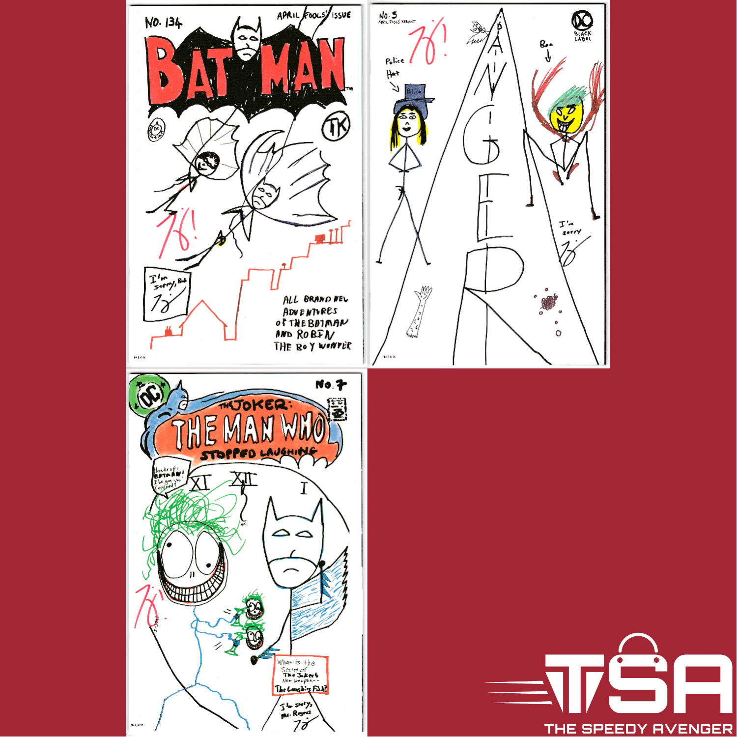 SIGNED BY TOM KING BATMAN JOKER DANGER STREET April Fools Variants Full Set COAs