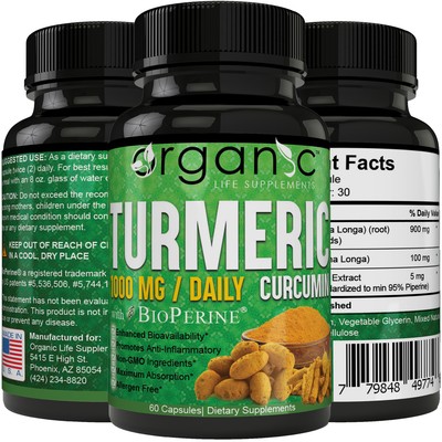 Premium Turmeric Curcumin 1000mg of 95% Curcuminoid With Bioperine