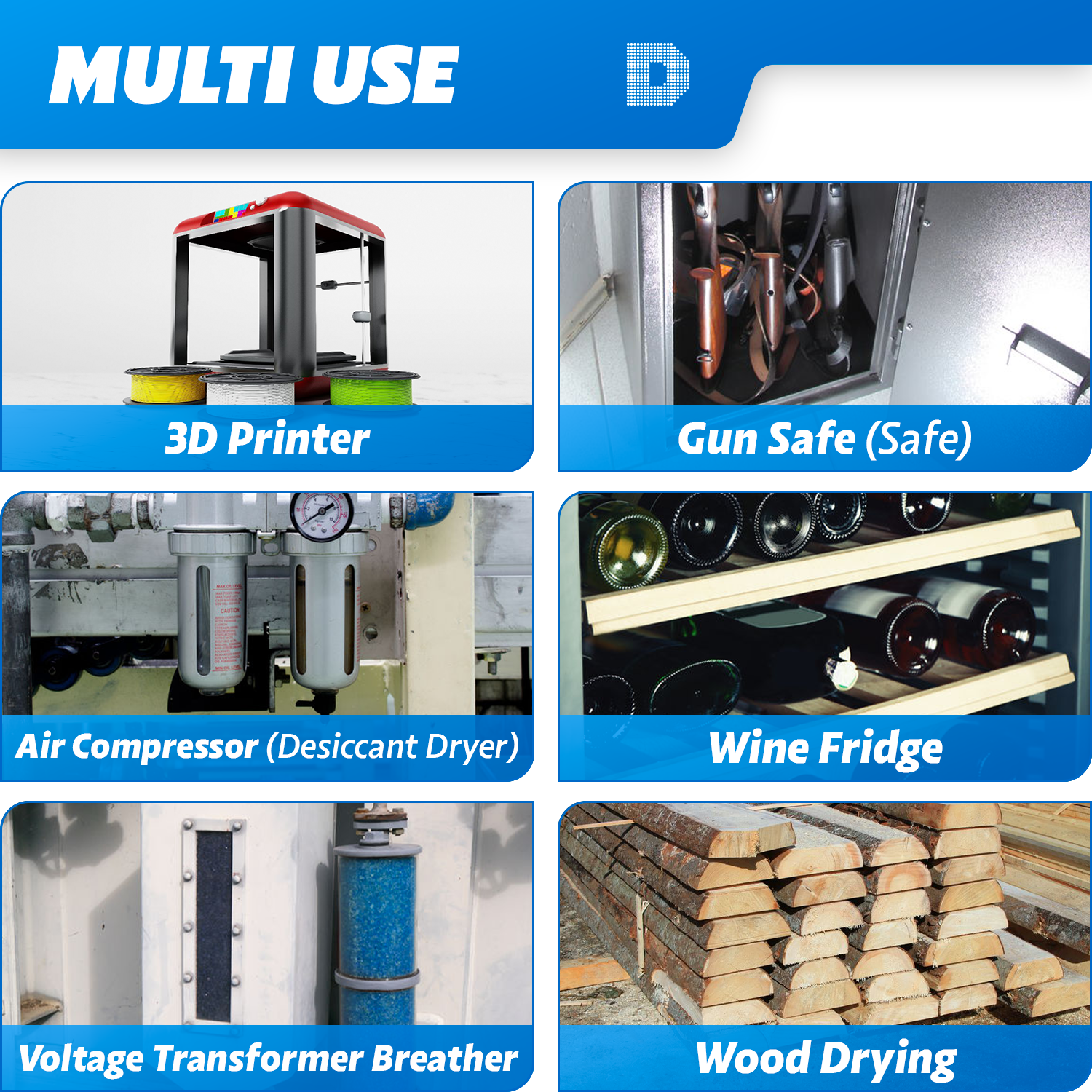 1 Gallon (7 LBS) "Dry & Dry" High Quality Mixed Silica Gel Desiccant Beads 