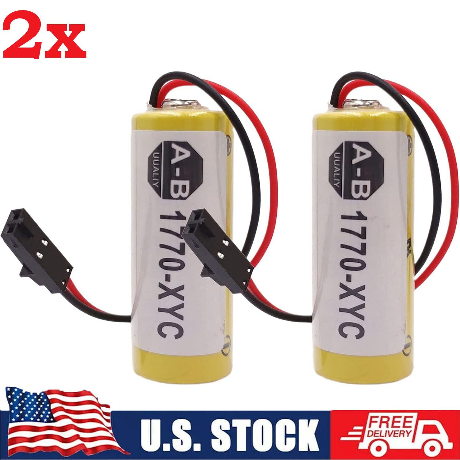 CLOSE　C‐C‐B 2X 1770-XYC Battery 3V 1800mAh For Allen Bradley PLC 1770