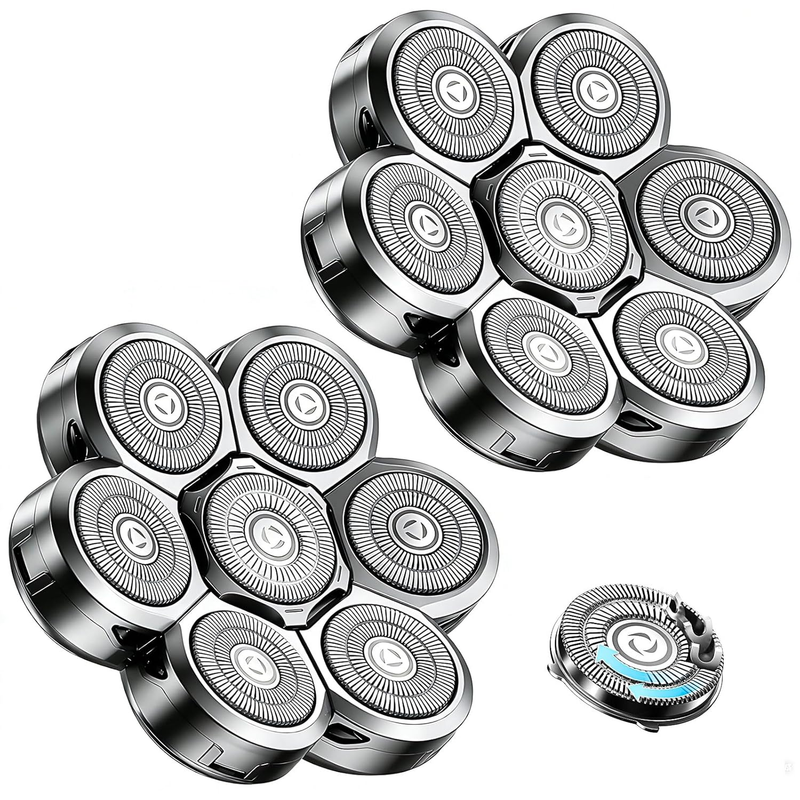 7 Head Shaver Replacement Heads for SHPAVVER Wyklaus Cyruzi 2 Count