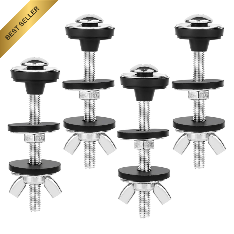 4Pcs Toilet Seat Bolts Kit, Stainless Steel Universal Fit Toilet Tank Bolts Repl