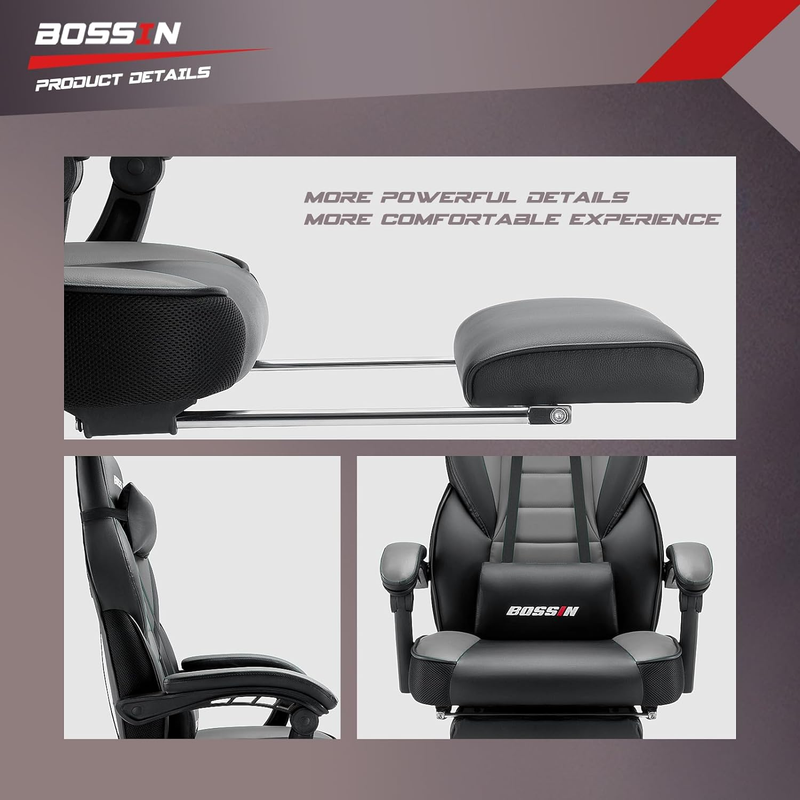  400lbs High back Heavy duty Office gaming Chair Computer with Massage reclining