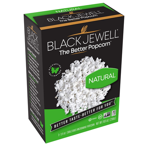 Black Jewell Gourmet Microwave Popcorn Natural 10.5 Ounces (Pack of 6)
